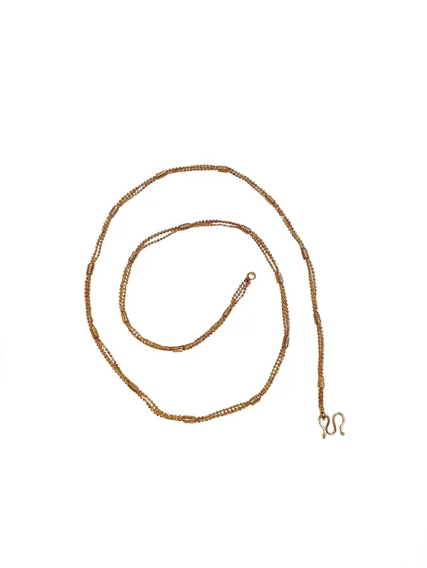 (Pack_Of_2)_Micro_Gold_Plated_Traditional_Copper_Chain_For_Girls_&_Women